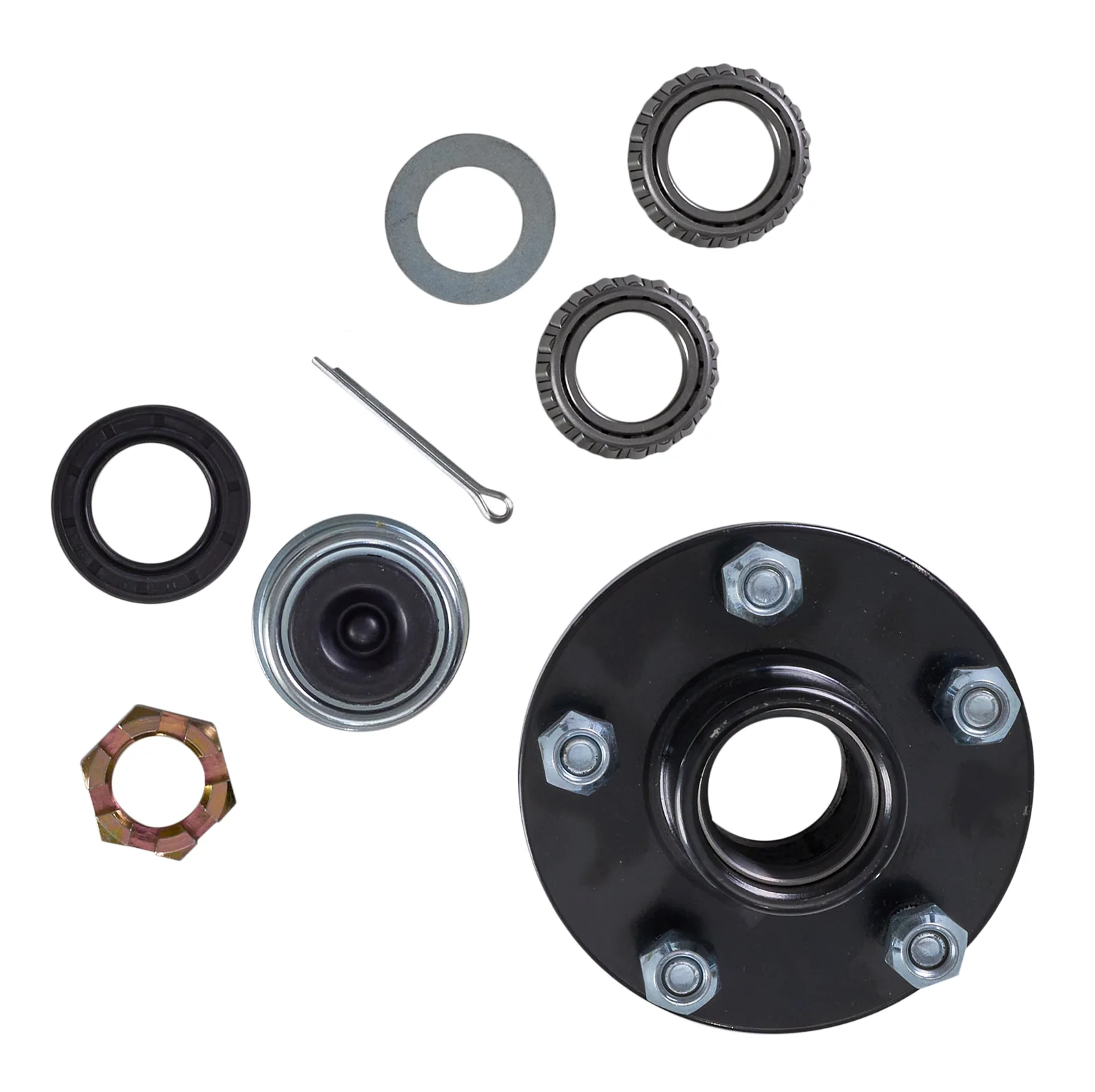 5-Bolt Trailer Hub Kit, 1 1/16 Inch Bearing - Image 2