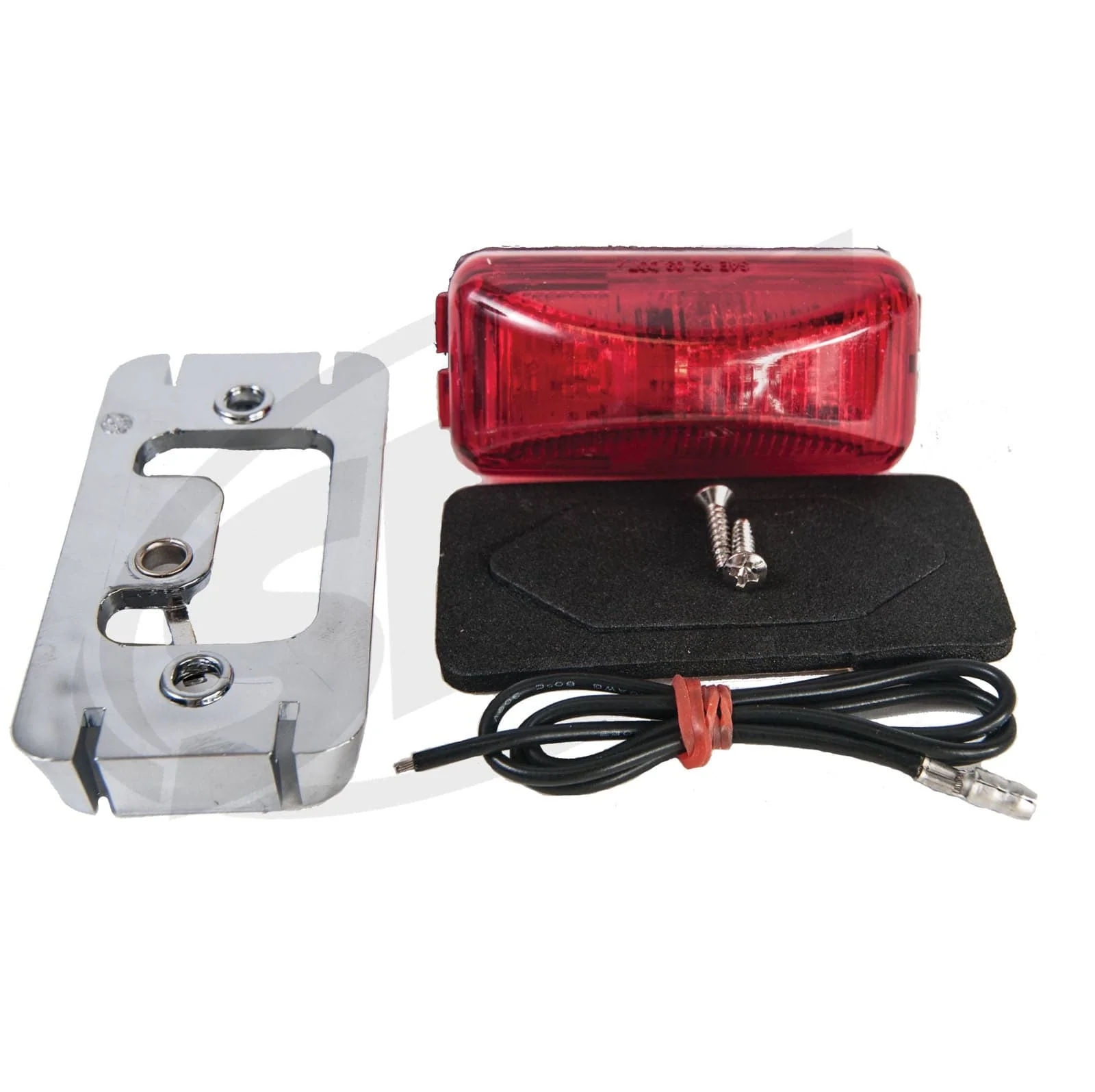 Rectangular clearance marker red Led trailer light with chrome bezel - Image 5