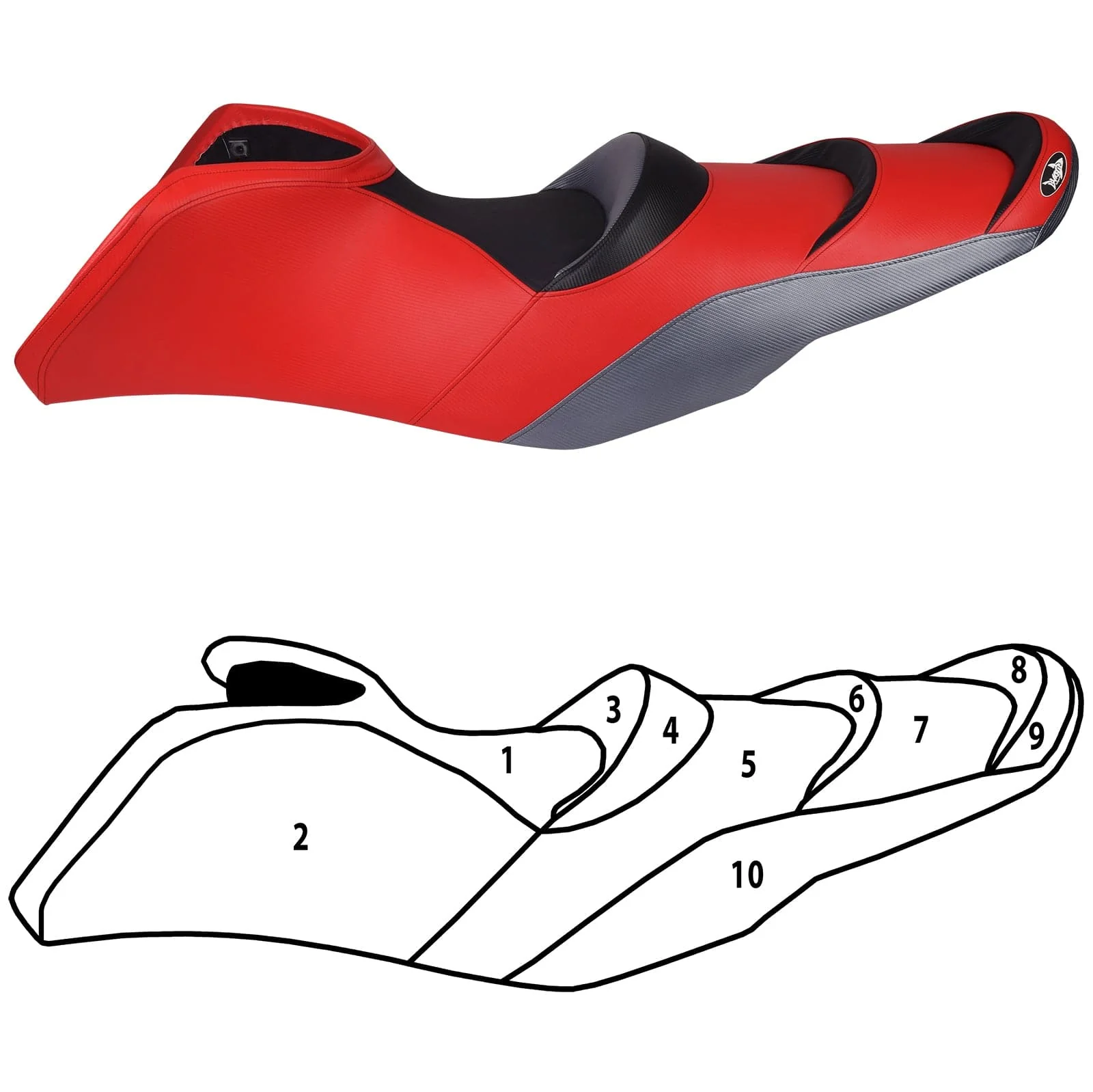 BlackTip Jetsports Custom Seat Cover for Sea-Doo GTX 2016-2017