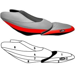 BlackTip Jetsports Custom Seat Cover for Yamaha 02-2008 FX (non Cruiser models)