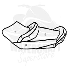 BlackTip Jetsports Custom Seat Cover for Yamaha WaveRunner VX Cruiser 2007-2009