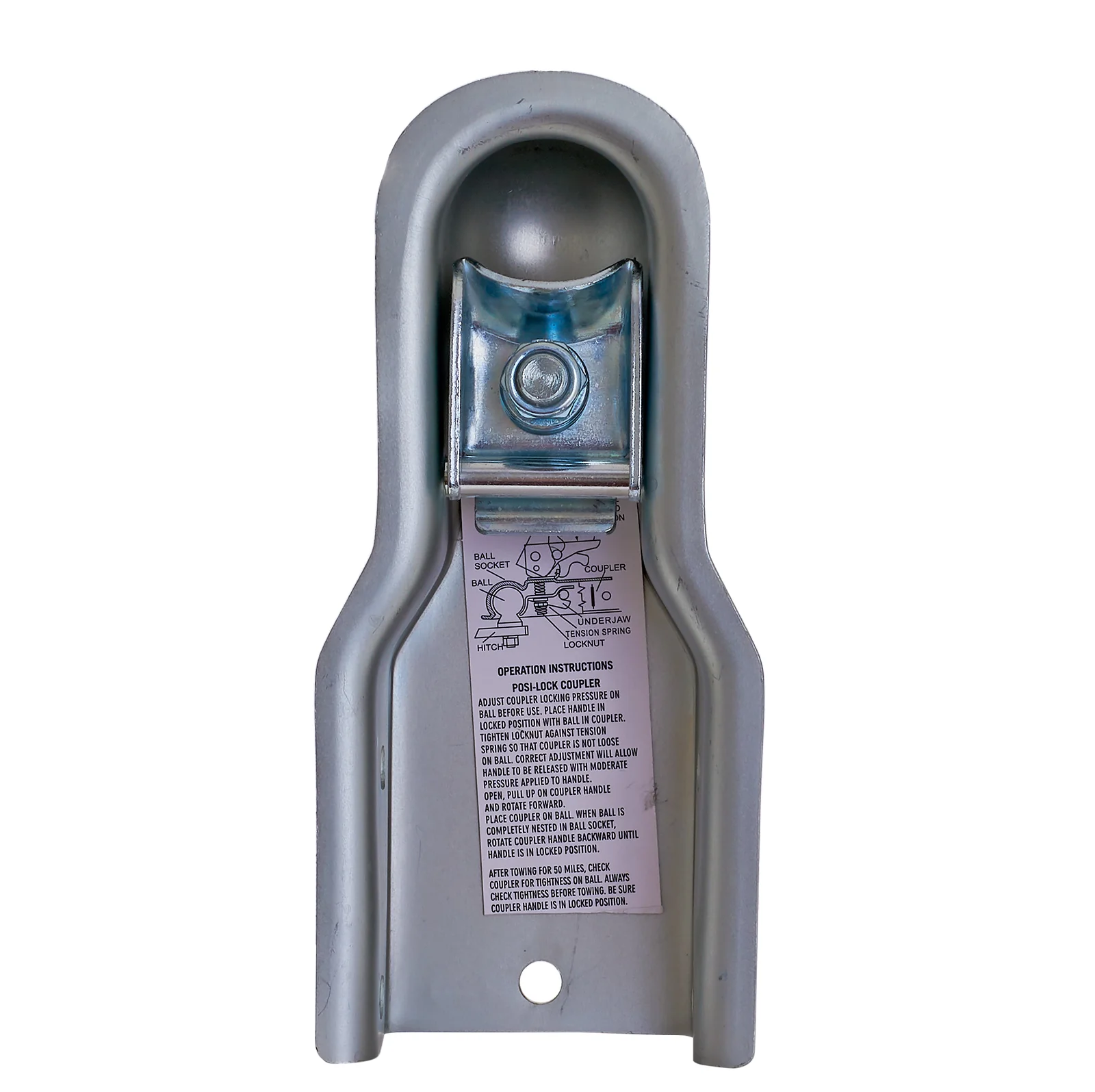 Trailer Coupler 1-7/8" Ball X 3" Channel, 2000lb Capacity - Image 2